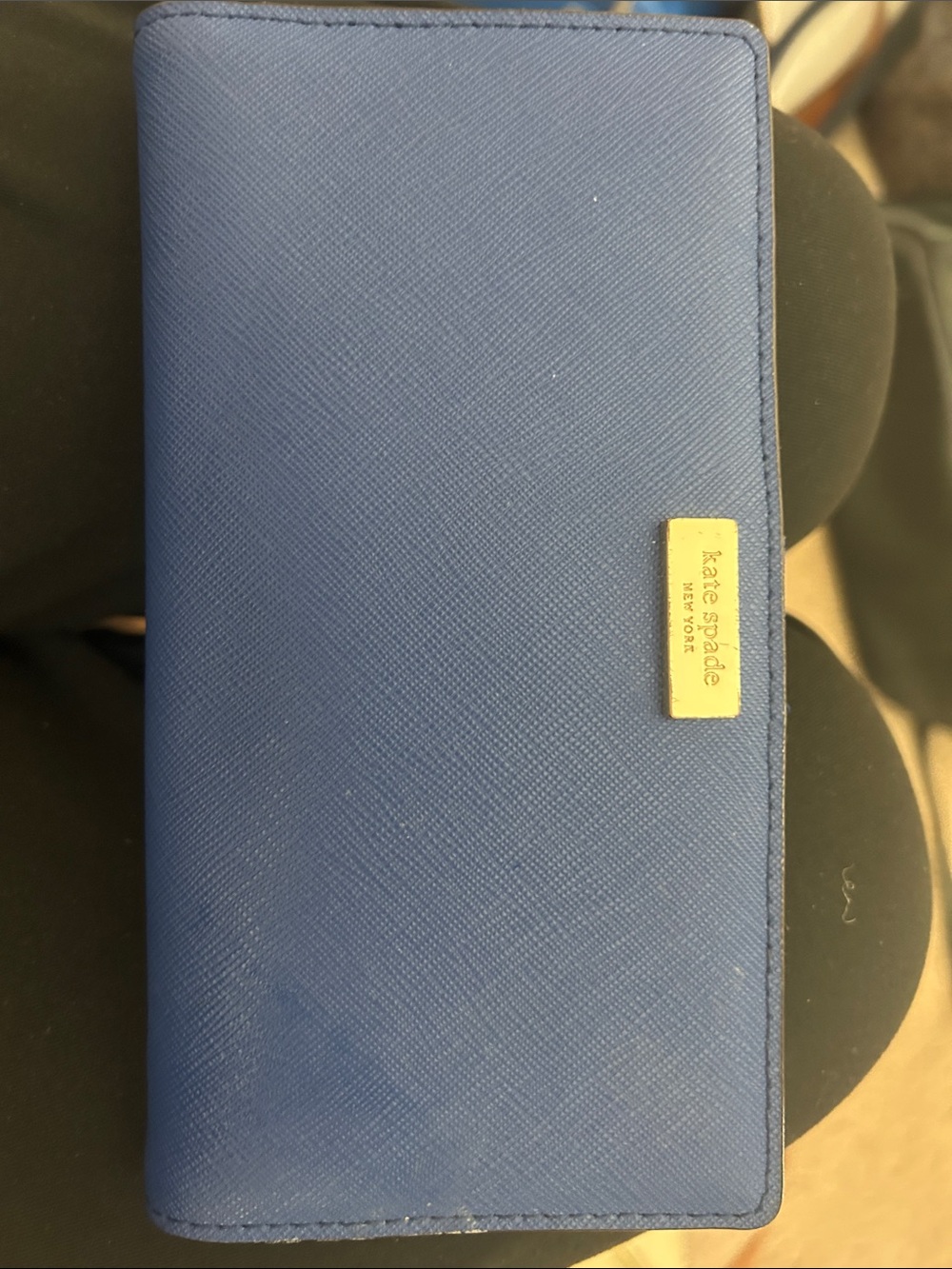 Kate Spade New York Blue Saffiano Leather Wallet